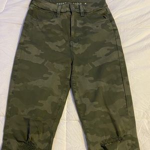 American Eagle High Wasted Camo Jeans